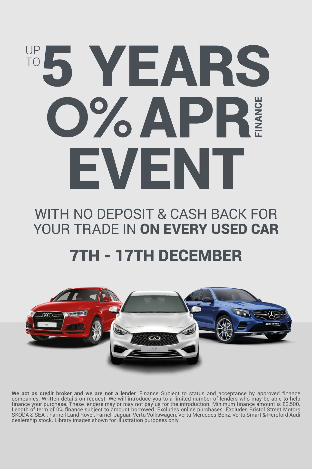 5 Years 0 Event December 18 - Vertu Specialist Cars